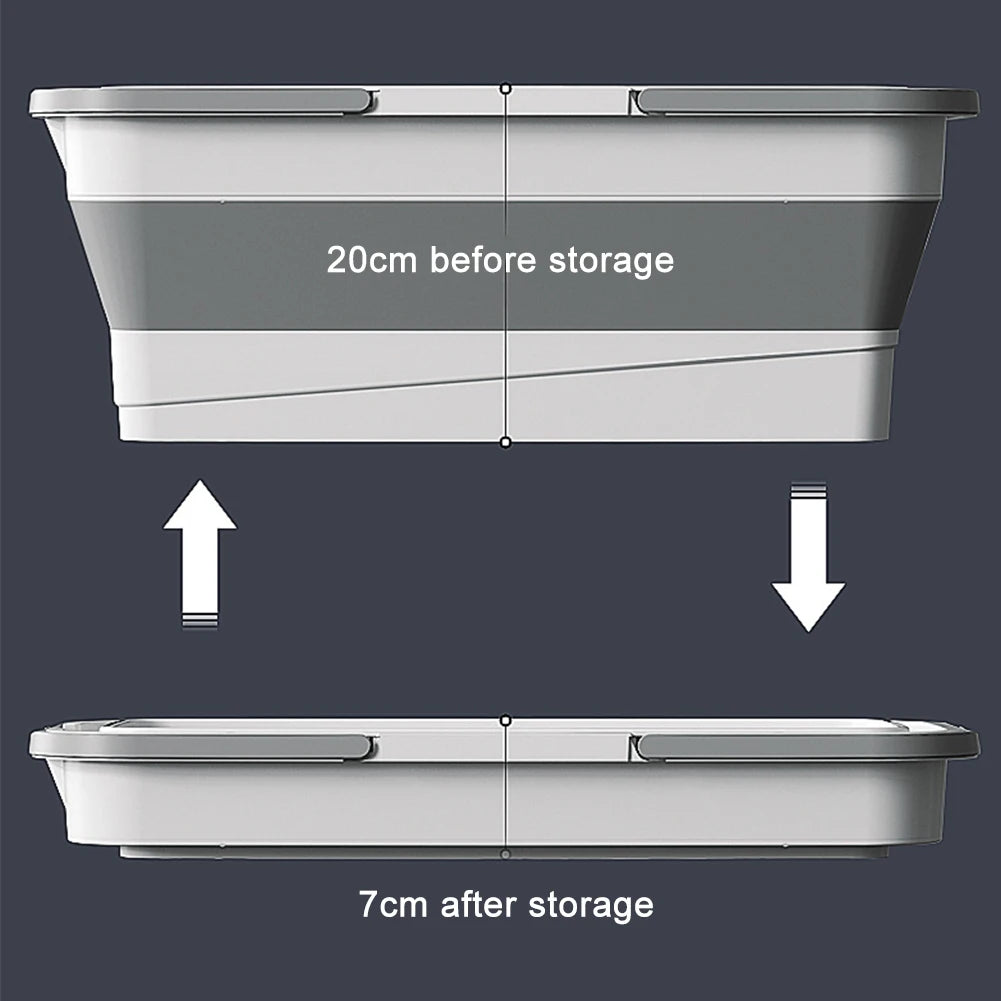 Foldable Mop Bucket Large Rectangular Laundry Barrel SpaceSaving Reusable Household Cleaning Basin 5