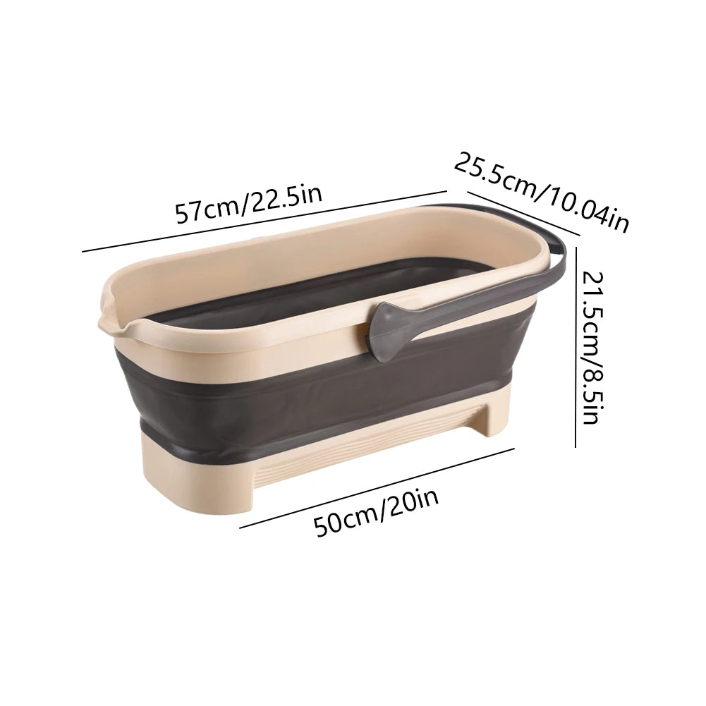 Foldable Mop Bucket Large Rectangular Laundry Barrel SpaceSaving Reusable Household Cleaning Basin 8