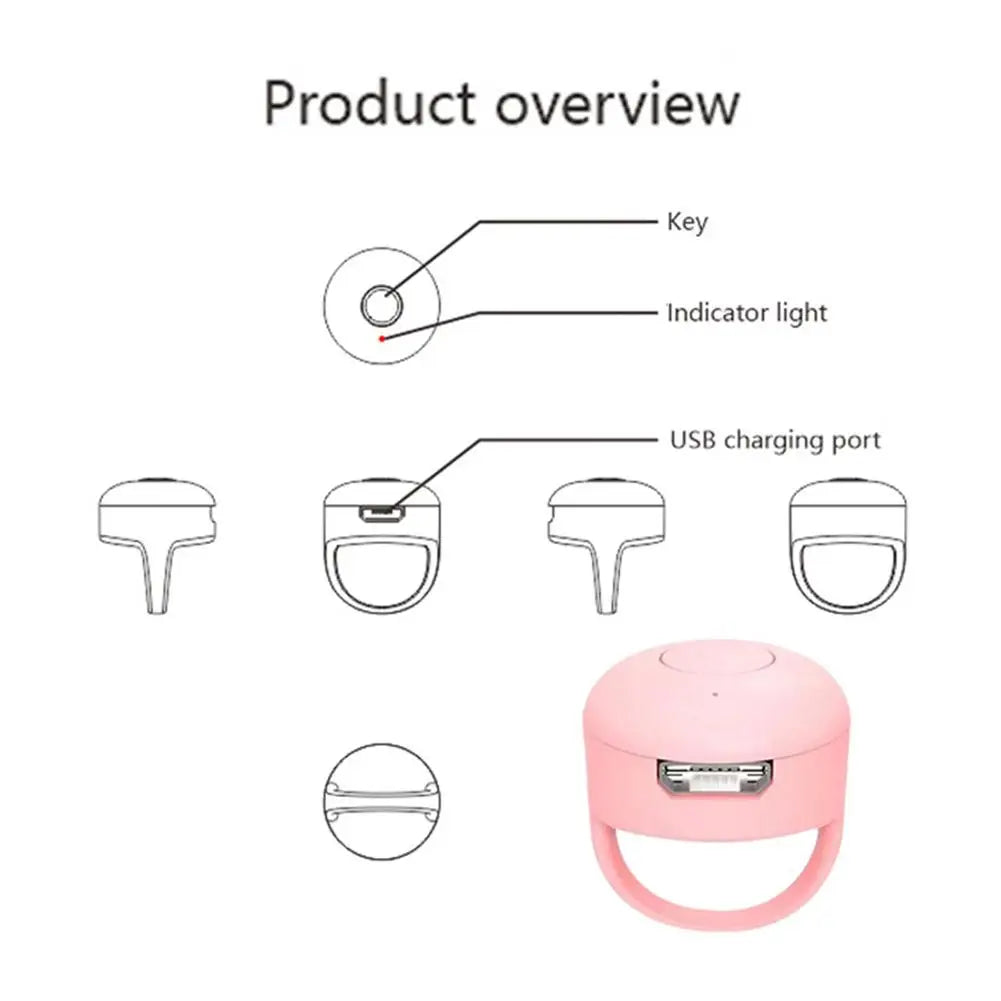 Fingertip Bluetoothcompatible Mobile Phone Remote Control Automatic Page Browsing Phone Video Contr 2