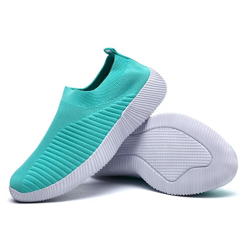 Womens Slip On Vulcanized Sneakers Comfortable Casual Walking Flats 6