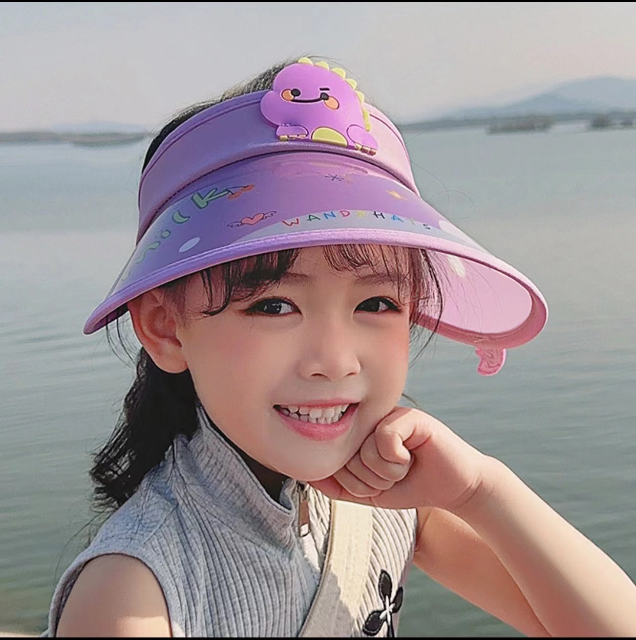 Outdoor Childrens Summer Sun Hat Hollow Brim Sun Protection Hat 4