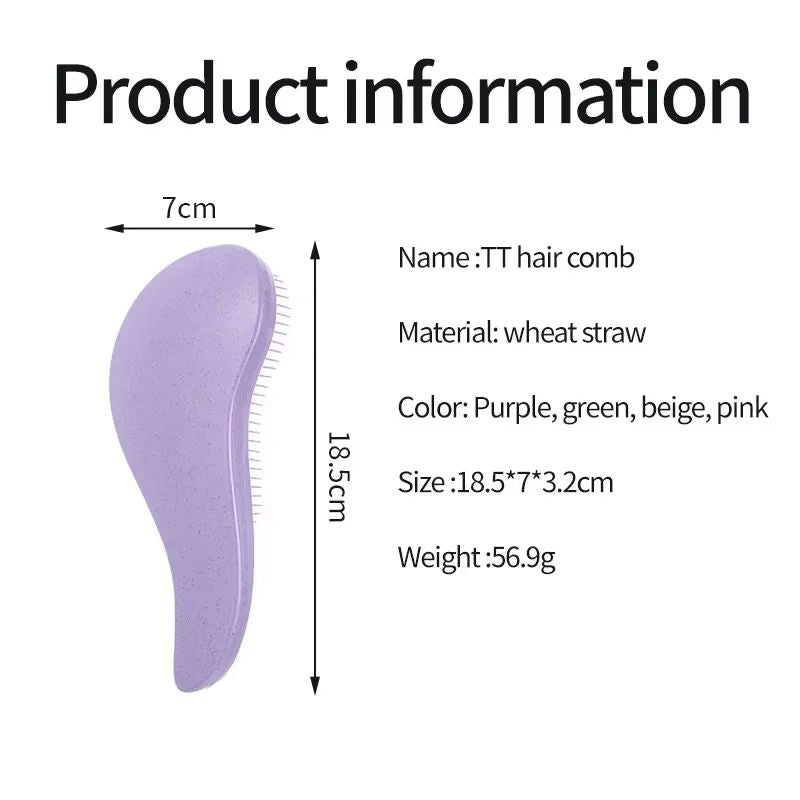 EcoGentle Wheat Straw Detangling Hairbrush 4