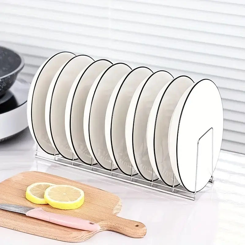 Stainless Steel Dish Rack Kitchen Bowl Organizer Pot Lid Holder Cutlery And Household Dish Storage  3