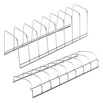 Stainless Steel Dish Rack Kitchen Bowl Organizer Pot Lid Holder Cutlery And Household Dish Storage  7
