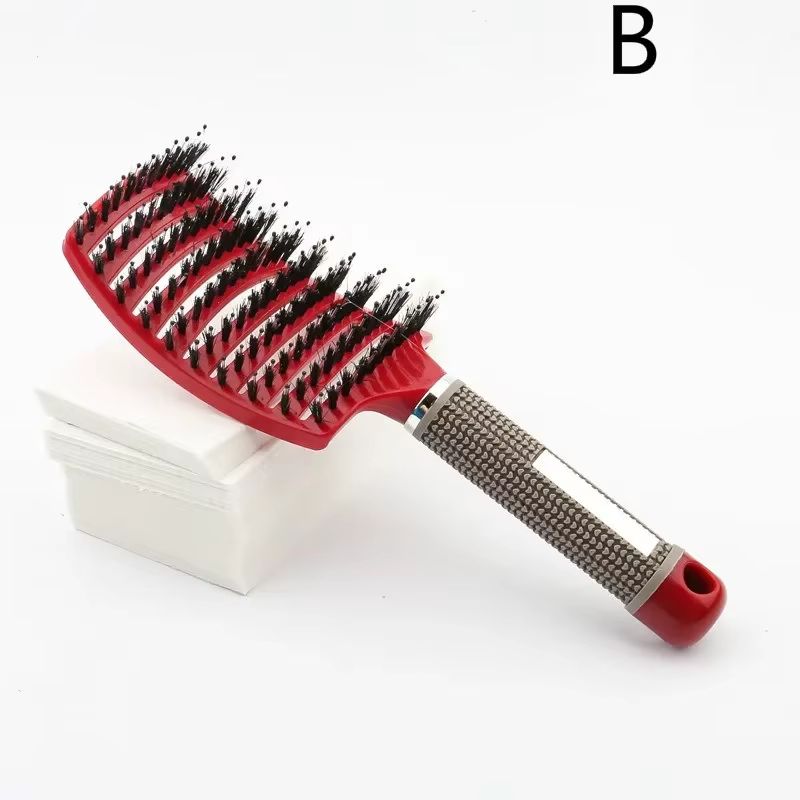 SilkyGlide Nylon Scalp Massage Detangling Brush 10