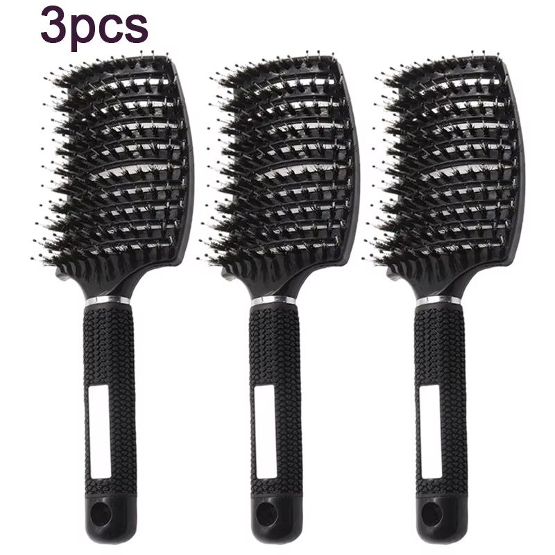SilkyGlide Nylon Scalp Massage Detangling Brush 19