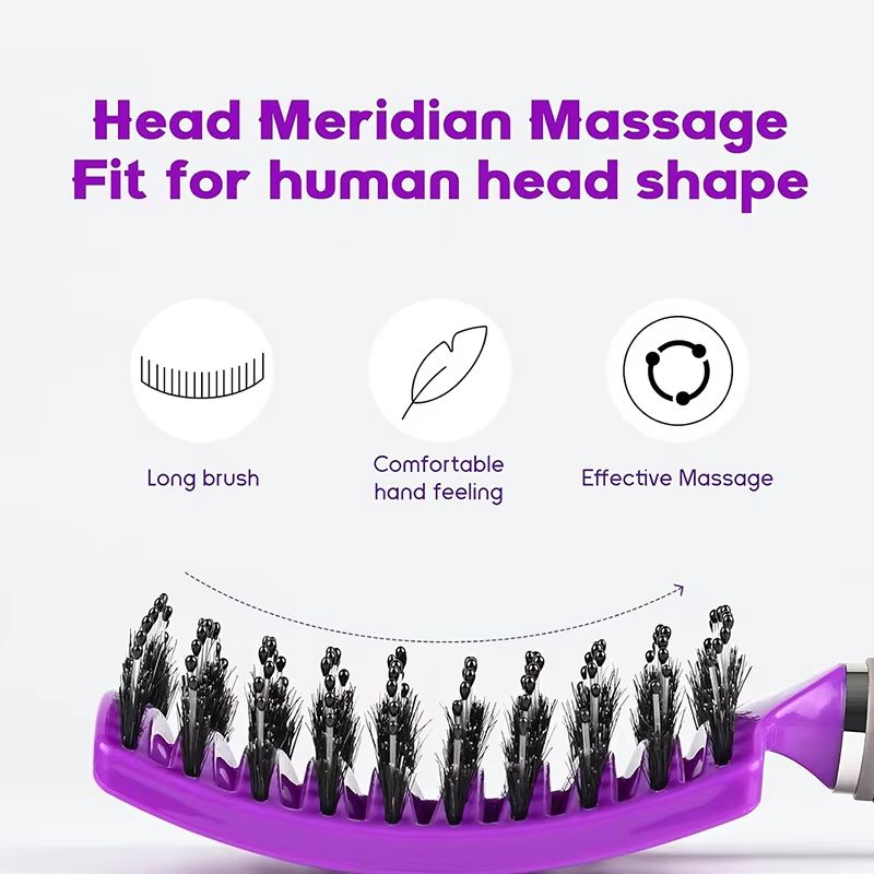 SilkyGlide Nylon Scalp Massage Detangling Brush 2