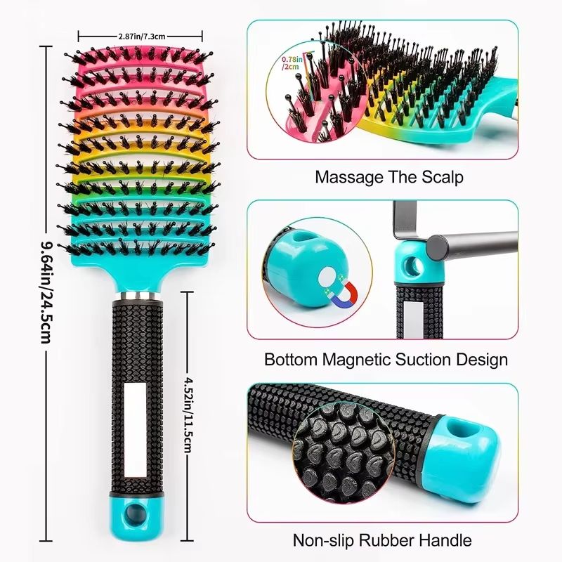 SilkyGlide Nylon Scalp Massage Detangling Brush 3
