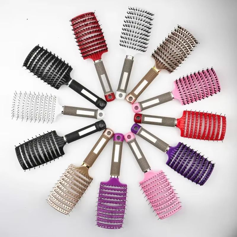 SilkyGlide Nylon Scalp Massage Detangling Brush 5