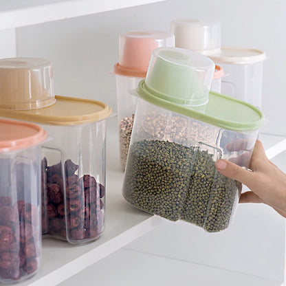 Pet Grain Storage Box, Measuring Cup, Household Kitchen Food Storage Box