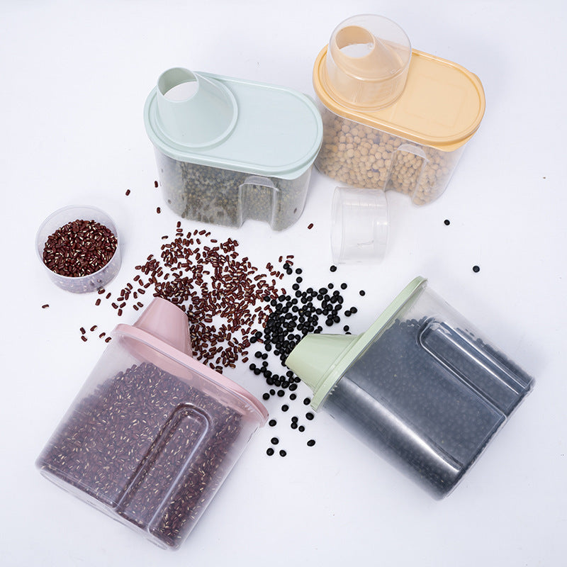Pet Grain Storage Box, Measuring Cup, Household Kitchen Food Storage Box