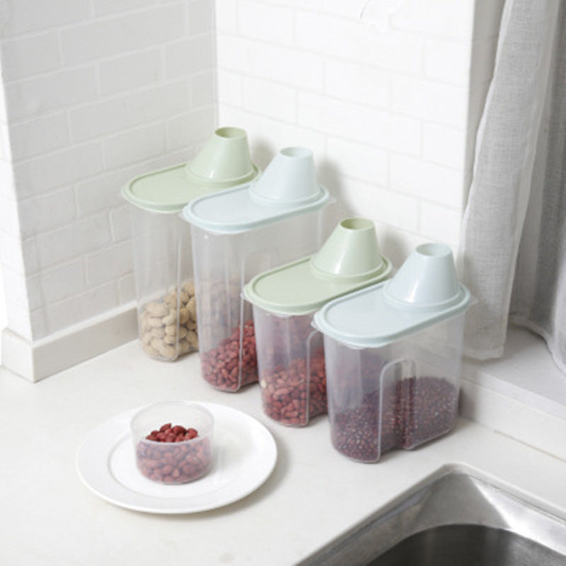 Pet Grain Storage Box, Measuring Cup, Household Kitchen Food Storage Box