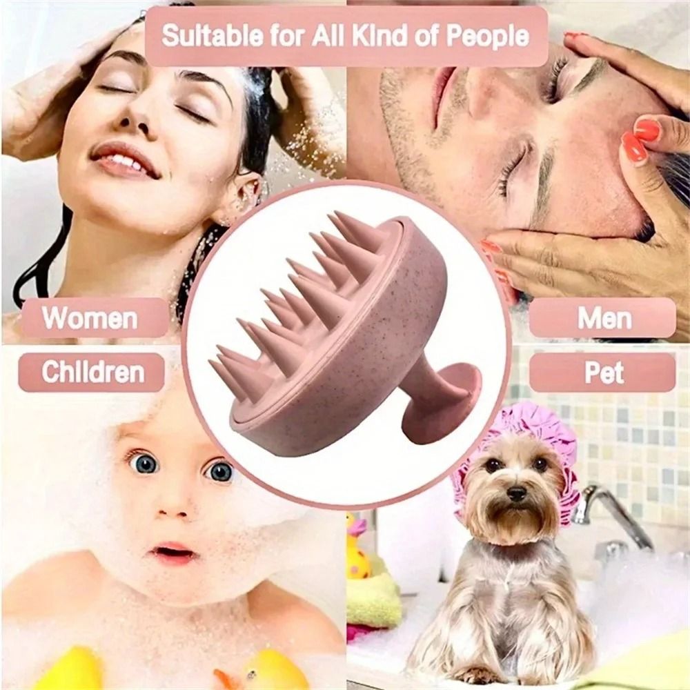 Silicone Scalp Shampoo Brush Massage Comb For Hair Washing And Shower Use 2