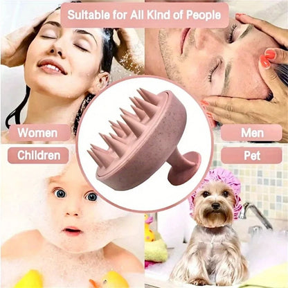 Silicone Scalp Shampoo Brush Massage Comb For Hair Washing And Shower Use 2