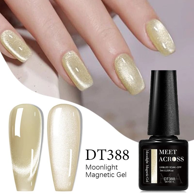 7ml Magnetic Gel Nail Polish  Cat Eye Effect Glitter SemiPermanent UVLED SoakOff 10