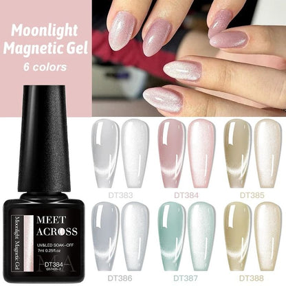 7ml Magnetic Gel Nail Polish  Cat Eye Effect Glitter SemiPermanent UVLED SoakOff 4