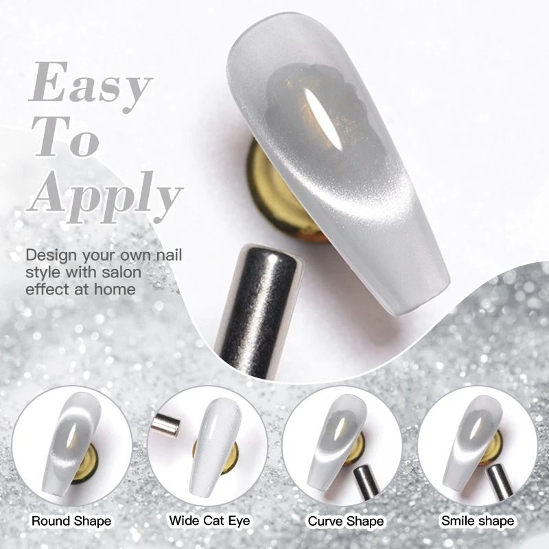 7ml Magnetic Gel Nail Polish  Cat Eye Effect Glitter SemiPermanent UVLED SoakOff 5