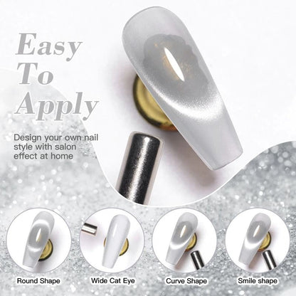 7ml Magnetic Gel Nail Polish  Cat Eye Effect Glitter SemiPermanent UVLED SoakOff 5