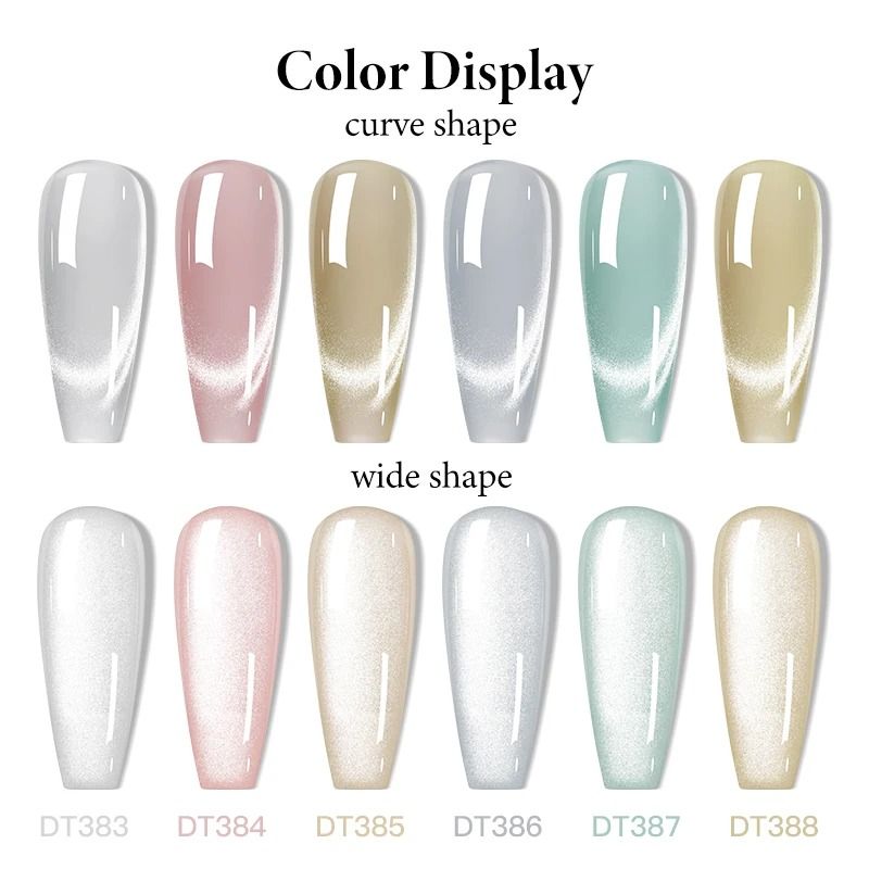 7ml Magnetic Gel Nail Polish  Cat Eye Effect Glitter SemiPermanent UVLED SoakOff 6