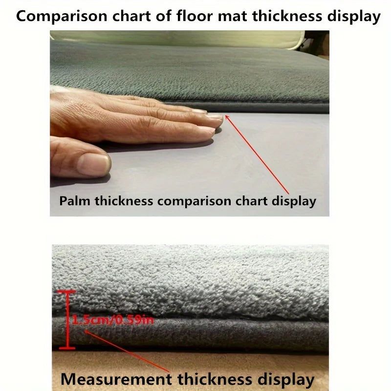 Bathroom Mat U-shaped Toilet Mat, Super Absorbent Memory Foam Carpet