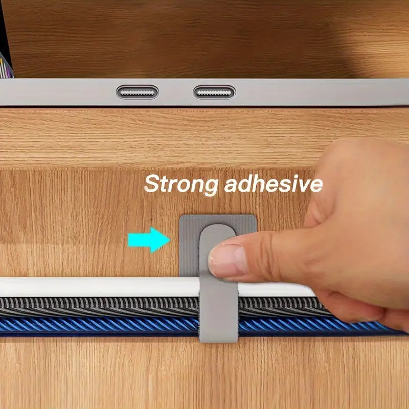 Self Adhesive Cable Organizer Table Wall Cable Fixed Clip Power Cable Tie Network Cable Routing Hol 2