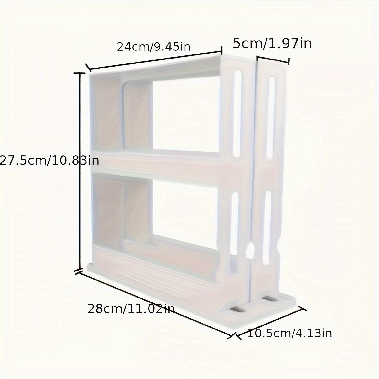 Swivel Two Tier Counter Top Spice Storage Rack Small Organizer Rack 5