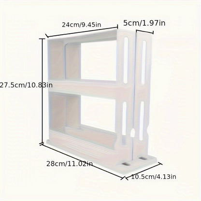 Swivel Two Tier Counter Top Spice Storage Rack Small Organizer Rack 5