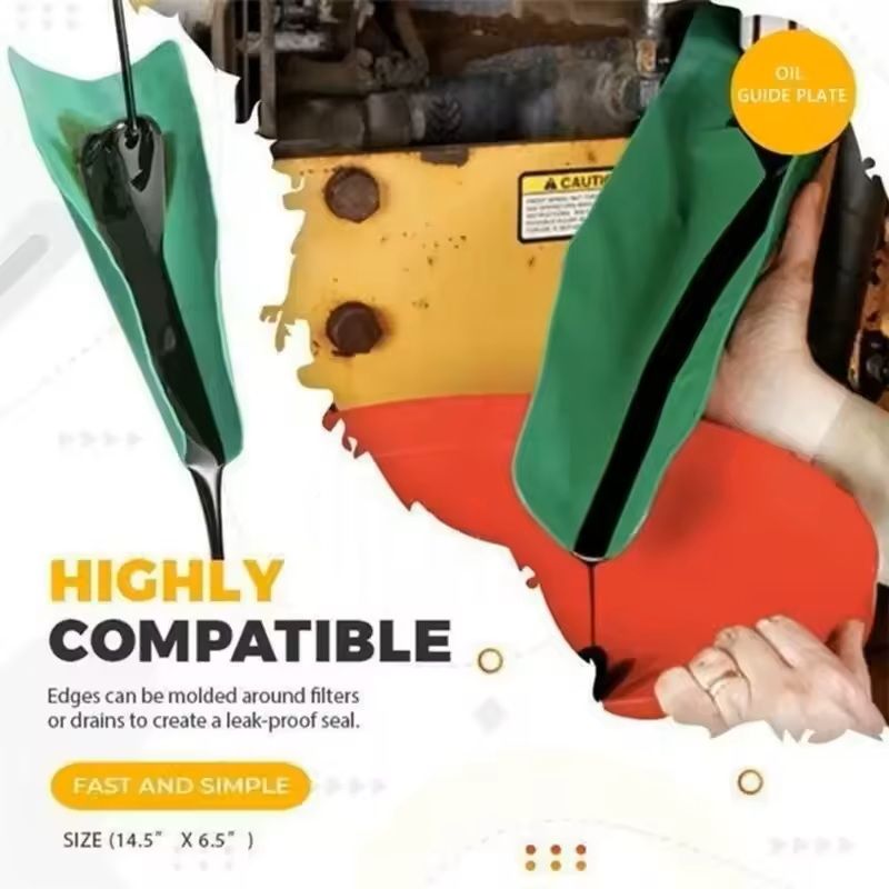 Foldable Flexible Car Funnel Spill-Free Oil & Fluid Drain/Filling Tool for Cars, Motorcycles & Machinery