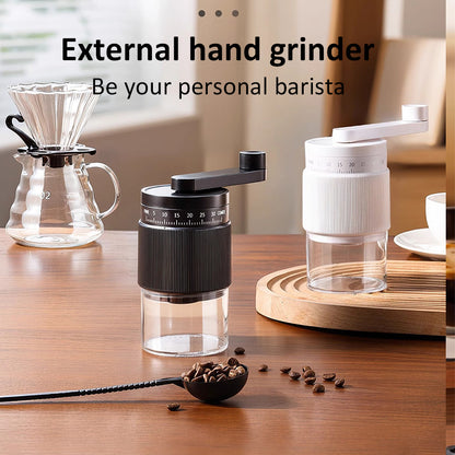 External Adjustable Coffee Bean Grinder Gears Manual Burr Coffee Grinder Professional FoodGrade Cer 3