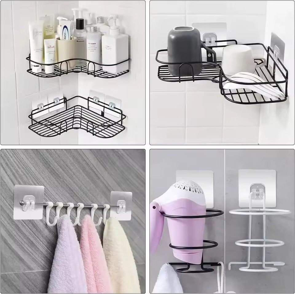 Transparent Adhesive Wall Hooks  Strong NoDrill Hangers For Kitchen  Bathroom 1