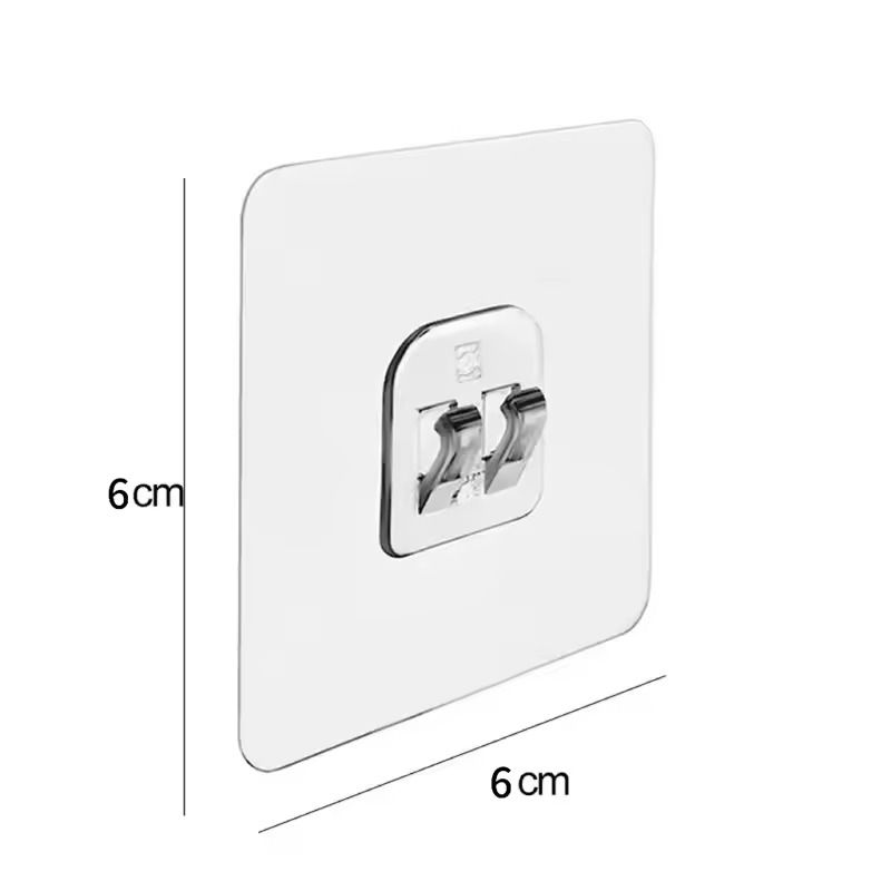 Transparent Adhesive Wall Hooks  Strong NoDrill Hangers For Kitchen  Bathroom 5