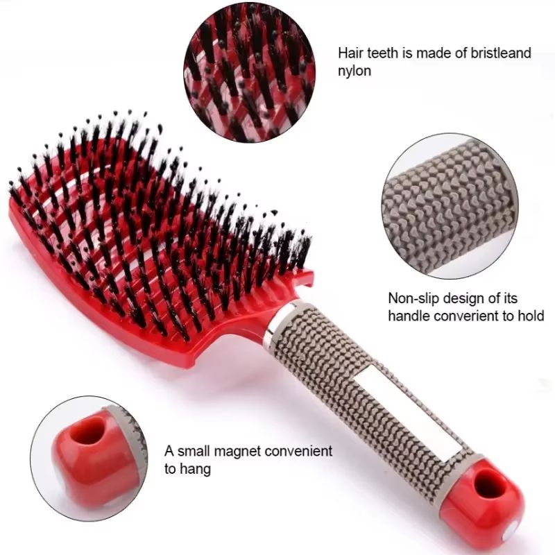 Nylon Bristle Wet  Curly Hair Detangling Brush 2