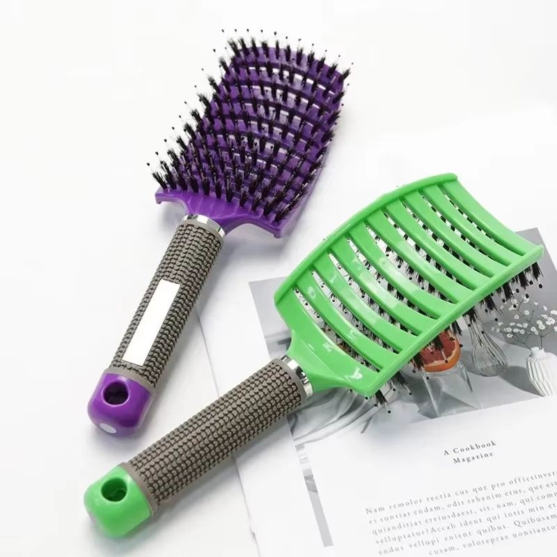 Nylon Bristle Wet  Curly Hair Detangling Brush 4