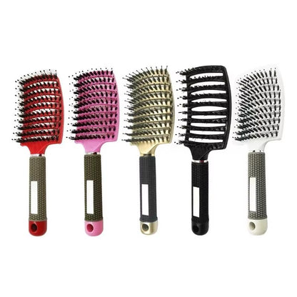 Nylon Bristle Wet  Curly Hair Detangling Brush 5