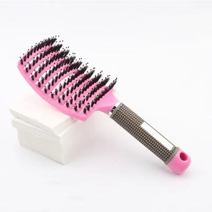 Nylon Bristle Wet  Curly Hair Detangling Brush 9