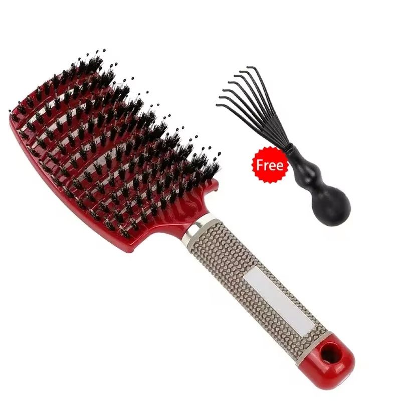 Nylon Bristle Wet  Curly Hair Detangling Brush 15