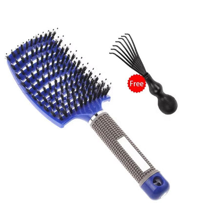 Nylon Bristle Wet  Curly Hair Detangling Brush 16