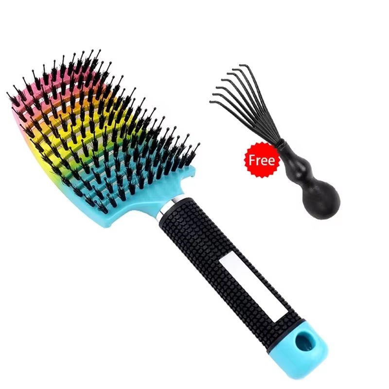 Nylon Bristle Wet  Curly Hair Detangling Brush 18