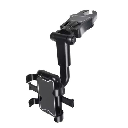 360 Degrees Car Phone Clip Mount Flexible Rearview Mirror Mobile Holder For IPhone  Android 2