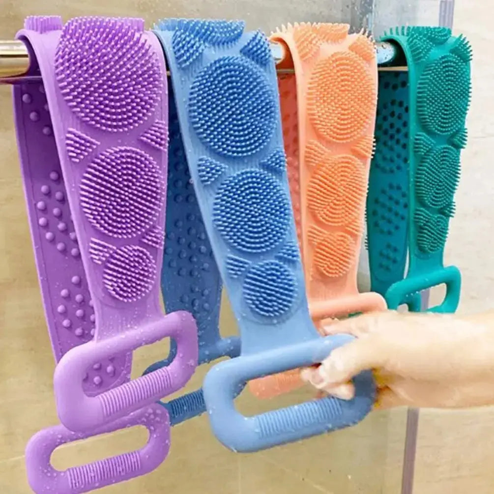 Massage Shower Belt, Rubbing Back Peeling, Silicone Back Brushes for Skin Clean