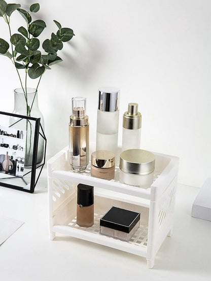 Desktop Double Layer Storage Rack For Desk Office Cosmetics And Stationery 3