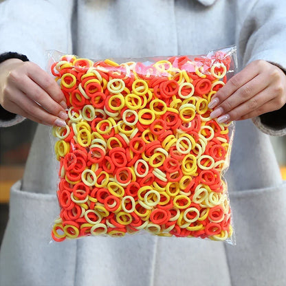 Elastic Hair Ties for Girls, Colorful Nylon Ponytail Hold Scrunchie, Fashion Hair Accessories