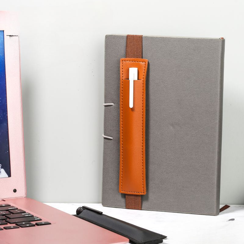 Pen Holder For Notebook Leather Adjustable Elastic Band Pen Pouch For Planner 1
