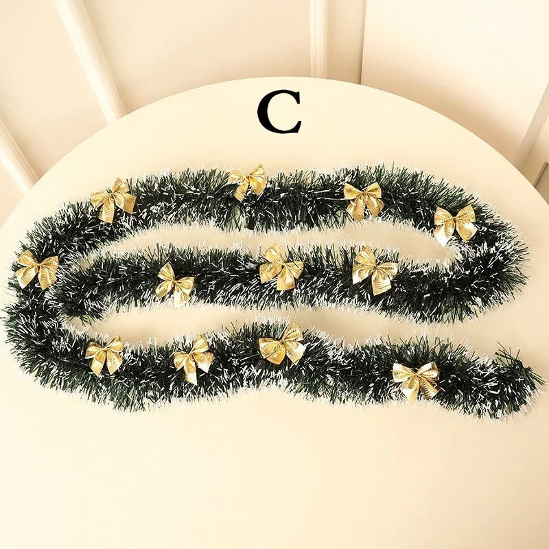 Christmas Eve Decoration Ribbon Garland For Bar Tops Wedding Party Christmas Tree Kitchen Ornaments 8