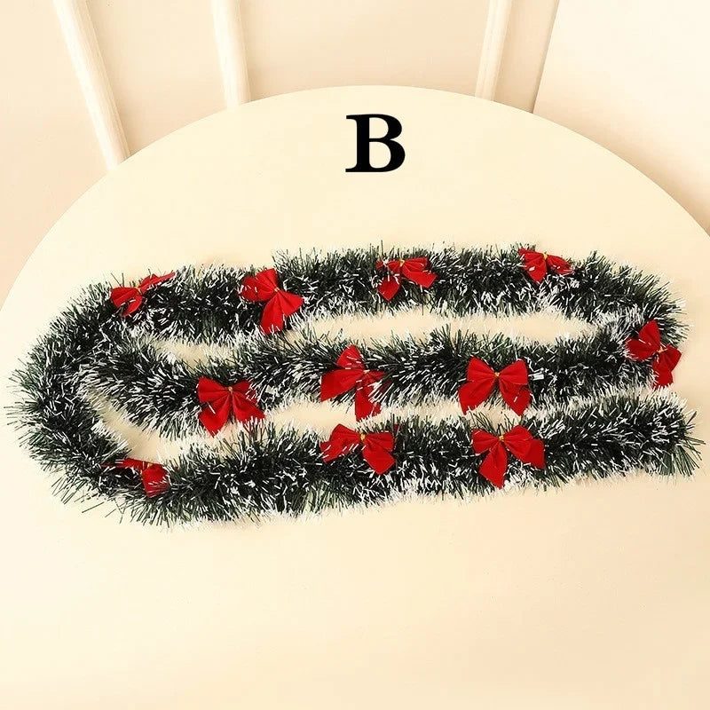 Christmas Eve Decoration Ribbon Garland For Bar Tops Wedding Party Christmas Tree Kitchen Ornaments 7