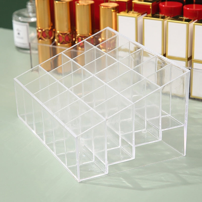 Grid Acrylic Cosmetics Storage Box Lipstick Holder And Display Rack To Store And Sort Lipstick Nail 1