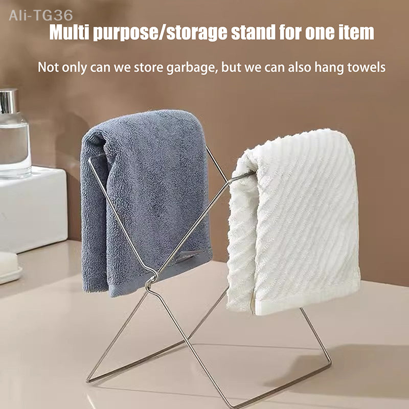 Foldable Outdoor Kitchen Garbage Rack With Freshkeeping Bag Holder 3