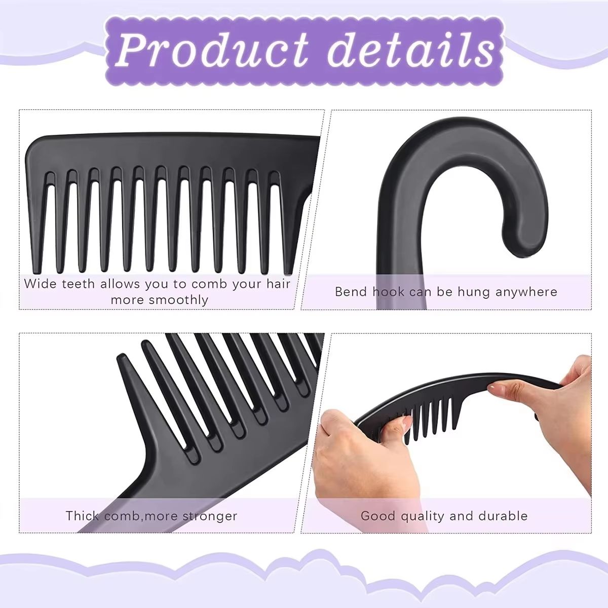 Gentle WideTeeth Detangling Brush With Scalp Massage 1