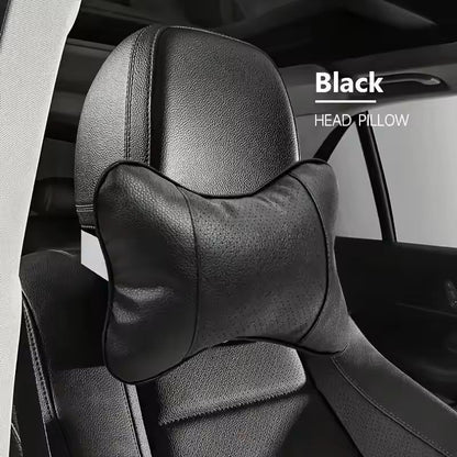 Breathable Mesh Headrest Pillow Car Seat Neck  Head Support Cushion For Driver  Passenger Comfort 3