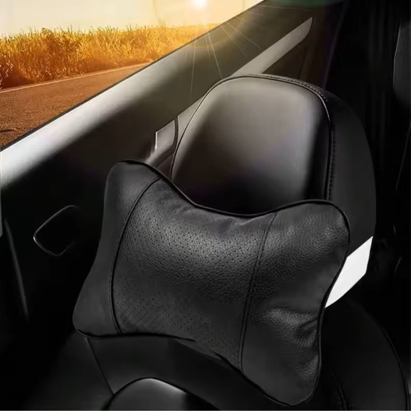 Breathable Mesh Headrest Pillow Car Seat Neck  Head Support Cushion For Driver  Passenger Comfort 4